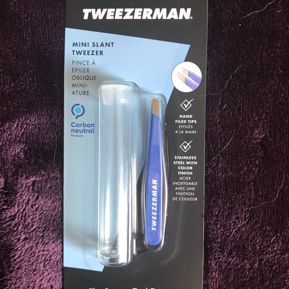 Blue Mini Slant Tweezer